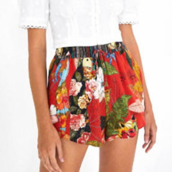 FARM Rio Pants - Farm Rio Feminine Nature Shorts